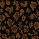 Blazing Needles Round Patterned Tapestry Tufted Footstool Cushion, 18", Cheetah
