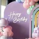 Happy Birthday Sign for Backdrop - Felt Happy Birthday Sign for Balloon Arch Birthday Party Balloon Arch Backdrop Decorations for Birthday Party Baby Shower - White