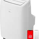LG 7,300 BTU (DOE) / 11,000 BTU (ASHRAE) Smart Portable Air Conditioner, Cools 300 Sq.Ft. (15' x 20' room size),Smartphone & Voice Control works with LG ThinQ, Amazon Alexa and Hey Google, 115V