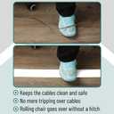 Bates- Floor Cord Cover, 6ft Cable Cover, White, Extension Cord Cover Floor, Cord Protector, Floor Cable Cover, Cord Hider Floor, Cable Cover Floor, Cable Floor Cover, Cable Covers for Cords