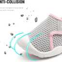 GUBARUN Toddler Boys Girls Sneakers Kids Lightweight Tennis Shoes Breathable (Grey Pink)