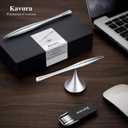 Metal Gravity Spinner Pen – Crafted with Japanese Precision, Anodized for a Sleek Metallic Finish – Relieves Stress & Sparks Creativity – Elegant Gift for Professionals and Graduates (Silver)