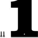 12 Inch Metal House Numbers, House Address Letters and Numbers for Outside Signs, Metal Letters Door Numbers Signage Street Address Plaque for Garden Door Mailbox Decor (Number 1)