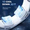 1S Cool Down 30F Neck Fan with Double Semiconductor Coolers, 360 Surrounded Personal Fans Air Conditioner that Blow Cold Air, 8H lasting Portable Fan with 3 Speed, Gifts for Men Women Outdoor Travel  
