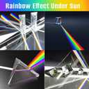 QFkris 6 Pack K9 Optical Crystal Photography Prism Set, Include 50mm Crystal Ball, Cube,Optical Pyramid, 50mm & 150mm Triangular Prism,60mm Dome Magnifying with Cloth for Teaching, Playing