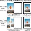 JCJMY 16.5x23.4 A2 Picture Frame Black with 11.7x16.5 A3 Mat, Display Photo 11.7x16.5 with Mat or 16.5 x 23.4 Without Mat, Wall Hanging Large Frame with Plexiglass, Black