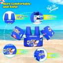 Nemone Toddler Swim Vest for 22-70 lbs Kids Floaties Swim Jacket with Arm Water Wings for Girls Boys 1 2 3 4 5 6 7 Years Old Beach Pool 20 30 40 50 60 66 Pounds Puddle Jumper