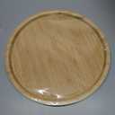 Bamboo Serving Platter, Round Wood Tray, Wooden Serving Tray, Fruit, Bread, Salad Plate, Charcuterie Serving Board, 9.8 inch