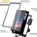 Compatible For Samsung Galaxy S24 Ultra Metal Case,Heavy Duty Dust Proof Military Grade Rugged Case with Sliding Camera Cover and Built-in Foldable Kickstand with Full-Body Bumper Cover (Silver)