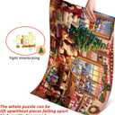 Christmas Advent Calendar 2025 Jigsaw Puzzles - 27.6 in x 19.7 in Christmas Fireplace 1008 Pieces Holiday Puzzles for Kids and Adults, 24 Boxes Puzzle Countdown Calendar to Christmas Family Toys Gift