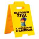 Dumpster Fire Desk Accessories - Funny Office Team Gifts for Women Men - Coworkers Employee Appreciation Gifts - Acrylic Plaque Desk Signs Decor, Pack of 3
