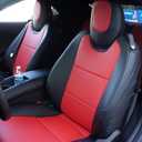 Iggee 2010-2015 Chevy Camaro Black/Red Artificial Leather Custom fit Front seat Cover