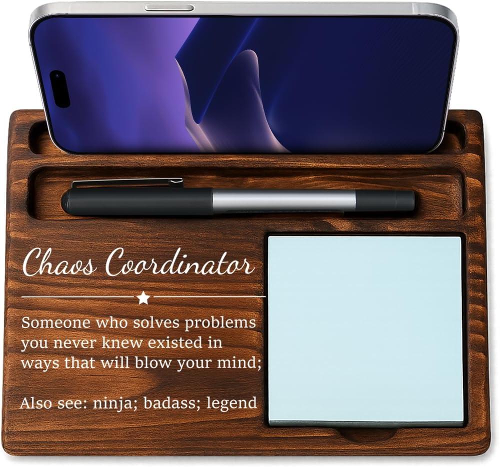 Chaos Coordinator Bosses Day Gifts for Women Men Manager Sticky Note Holder Funny Office Decor for Women National Boss Day Decorations Gifts for Men Supervisor Leader HR Office Desk Decor A10 (Blow)