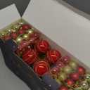 100 Pcs Christmas Ball Ornaments Set, Red and Gold Xmas Tree Decoration, Shatterproof Decorative Hanging Balls with Loop for Christmas Party Holiday Wreath Garland Home Decor