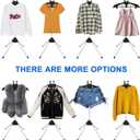 Adjustable T Shirt Display Adult for Vendors, 32-63 inch T Shirt Display Stand, Portable Hanging Black Metal Clothes Display, Hanger Rack for Clothing Dress Garment Coat Retail