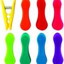 Kikkerland Rainbow Bag Clips (Set of 8), Multicolor