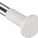 ZOCONE Shower Curtain Rod 51-168 In(4.25-14 Ft), Outdoor Tension Curtain Rod for Patio, Adjustable Curtain Rod No Drilling, Long Tension Rod for Bathroom Window Easy to Install No Rust,Stainless Steel