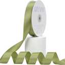 Moss Green Satin Ribbon, Double Faced 7/8 Inch X 50 Yards Moss Green Ribbon | Green Ribbon for Gift Wrapping, Crafts, Hair Bow Making, Sewing, Flower Bouquet, Wedding Party Decor, Wreaths, Holiday Decor