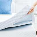 SINWEEK 3 Inch Twin Cooling Memory Foam Mattress Topper for Pressure Relief, Thick Bed Mattress Pad with Cooling Soft Cover and Adjustable Straps, CertiPUR-US Certified