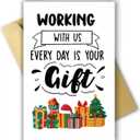 2 x Funny Office Christmas Card for Him Her, Cute Christmas Card&Gift for Coworker Boss Workmate Manager Leader Boss Lady, Xmas Anniversary Cards For Friend Coworker (#6)