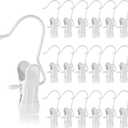 Hotop Boot Hanger Clips for Closet, Laundry Hanging Hooks Heavy Duty Clips Boot Holder Portable Single Hooks Space Saving for Pants Jeans Clothes Hats Tall Towels(White,20 Pieces)