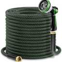 Garden Hose 50ft - Lightweight Water Hose, with 10-Pattern Nozzle, Triple-Layer Construction, All-Weather Hose,Flexible and Anti-Kink, Durable for Watering, Outdoor Use