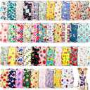 42 Pcs Dog Shirts Sleeveless, Soft Breathable Summer Puppy Clothes, Cute Printed Pet T-Shirt Vest Bulk Pack for Small Medium Large Dogs Pet Cat Hawaiian Clothing Daily Wear(L)