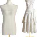 Sewing Adjustable Mannequin Torso for Female: Adjustable Height from 47.2 to 74.8 Inch Mannequin - Pinnable Female Dress Form with Support Metal Base for Dress Display and Sewing.
