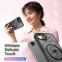 SEXYMOM Magnetic for iPhone 16e Case - Wireless Charging Compatible,Military Drop Tested Cover,Cute Floral Design for Women and Girls,Slim Fit Translucent Matte Phone Case - Blooming Flower