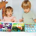 90shine 2PCS Sticker Books for Kids Boys Ages 4-8 Dinosaur Space Designs Party Gift Create 22 Pictures