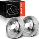 A-Premium 11.10 inch (282mm) Rear Solid Disc Brake Rotors Compatible with Select Honda and Acura Models - Accord 2005-2021,Civic 2015, HR-V/ILX 2016-2021, TSX 2009-2014, 2-PC Set