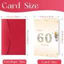 3 x 60th Birthday Card Gift for Women Men, Happy 60th Birthday Diamond Card Decorations, Funny 60 Years Old Birthday Gift for Husband Wife Mom Dad Sister Friends