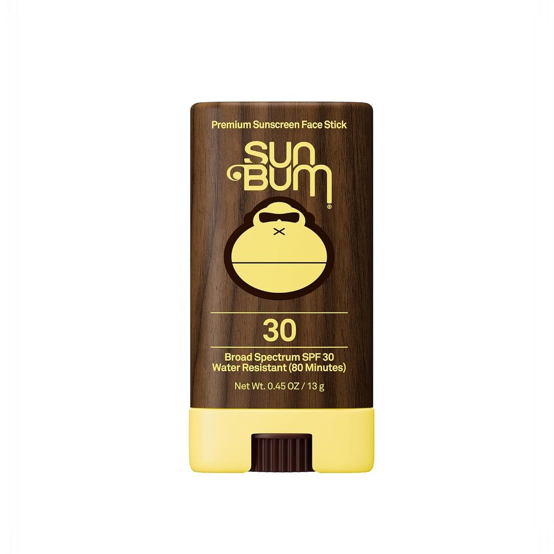 Sun Bum Original SPF 30 Face Stick Sunscreen - Water-Resistant Broad Spectrum Facial Sunscreen with Vitamin E - Hawaii 104 Act Compliant (Without Octinoxate & Oxybenzone) - Travel Friendly - 0.45 oz