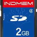 INDMEM SD Card 2GB Class 4 Flash Memory Card 2G SLC Stanard Secure Digital Cards (1PC)