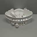 TAILI Suction Corner Shower Caddy, Bathroom Shelf Storage Basket Wall Mounted Organizer for Shampoo, Conditioner, Plastic Rack for Kitchen&Bathroom, DrillFree Removable (2 Pack)