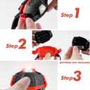 4 x KunHe 4 Pack Red Light LED Headlamps Flashlights Headlight Bright Head Lamp for Adults Night Vision Explore and Outdoor Camping Running Hiking Fishing
