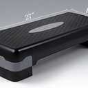 Height-Adjustable 4"-6" Aerobics Step Platform Fitness Equipment Workout Stepper Trainer For Indoor Exercise