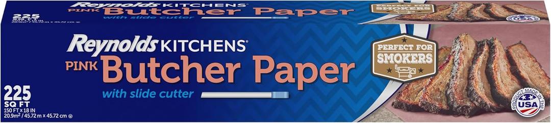 Reynolds Kitchens Butcher Paper for SmokingMeat with Slide Cutter, Pink, 225 Square Feet