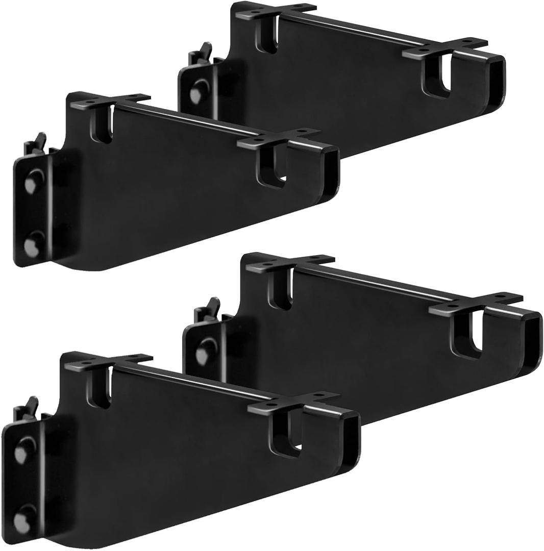 4Pack E Track Shelf Bracket Fixed Cargo Etrack Accessories X-Track Hardware Heavy Duty for E-Track X-Track Rails Shelf Support