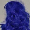 eNilecor Dark Blue Wig Short Colored Curly Wavy Synthetic Bob Wigs with Air Bangs 14" Natural Wigs for Party Cosplay Fun Colorful Wigs for Women