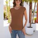 CiCiBird Women Summer Cap Sleeve Sweaters Knit Crew Neck Pullover Tank Tops 2025 Casual Trendy Shirt (XL)