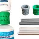 Travel-Size Toothpaste Refill Adapters & Squeezer Combo, 4PCS/Pack, Compatible with Colgate & Crest Toothpaste