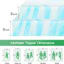 Sweetcrispy Mattress Topper Full, 3 Inch Thick Memory Foam Gel Infused Cooling Toppers Pad for Full Size Bed, Sleeper Sofa, RV, Camper, CertiPUR US Certified, Ventilated and Breathable, Blue