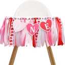 Valentines Day 1st Birthday High Chair Banner - Our Little Sweetheart 1st Birthday Decorations, Sweetheart First Bday Highchair Banner, Valentine's Day Bday Decor for Girls
