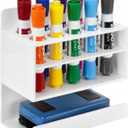 MyGift Dry Erase Marker Holder 10 Slots Whiteboard Marker Holder For Wall Dry Erase Eraser Holder Wall Mount White