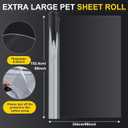 Beeveer 1 Roll of 60 x 96 Inch Extra Large PET Plexiglass Sheets, Transparent Clear Flexible Plastic Sheet for Craft, Picture Frames, Sign Blank, DIY Display Project, Protective Barriers