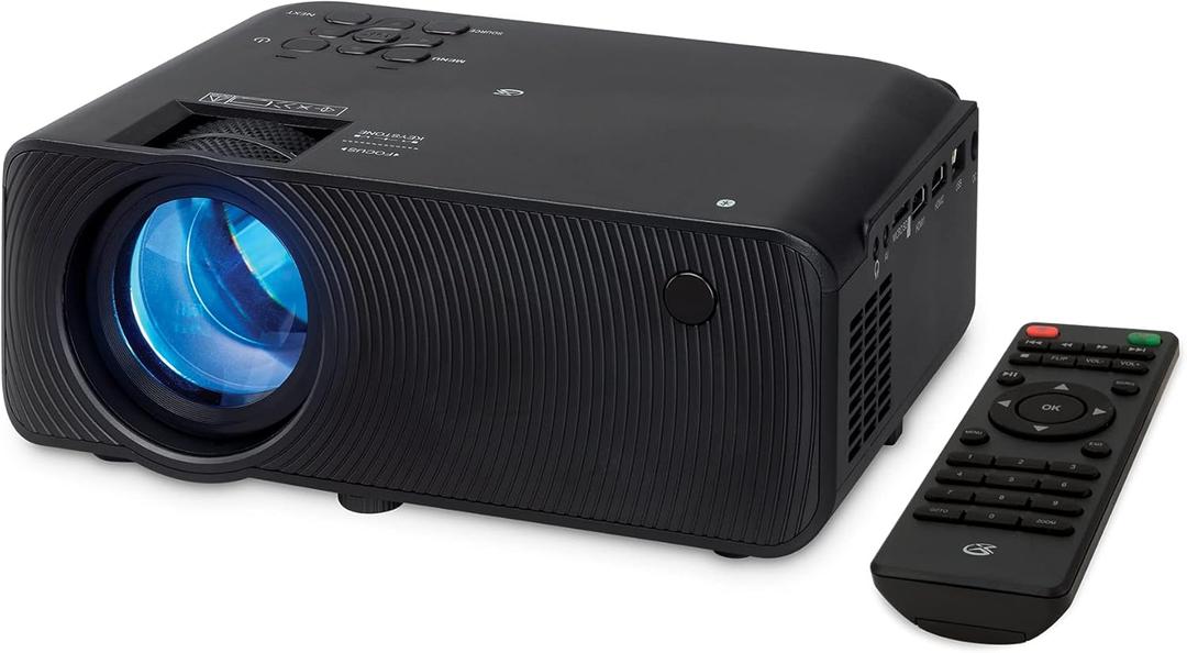 GPX Mini Projector with Bluetooth, USB and SD Media Ports, Includes Remote (PJ609B), Black