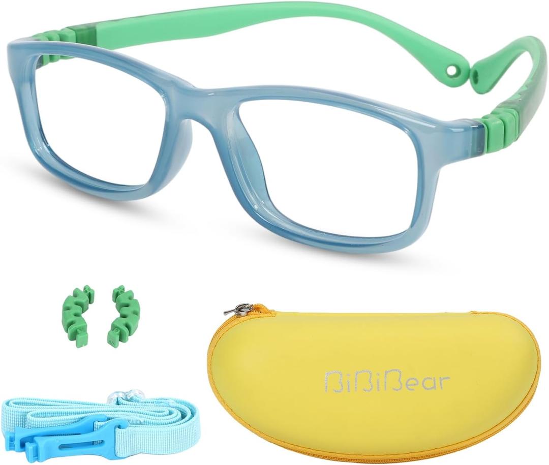 Toddler/Kids/Teens Glasses - Unbreakable TR90 Frame, 180 Flexible, Lightweight & Safe Glasses for Kids Age 2-15