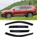 Side Window Wind Vent Deflector fit for 2019-2023 Subaru Ascent,4pcs Outside Mount Style Tape-On Nice Dark Smoke Shatterproof Sun Rain Guards Visor Set SUB28