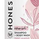 The Honest Company 2-in-1 Cleansing Shampoo Body Wash Gentle for Baby, Naturally Derived Tear-free Hypoallergenic Sweet Almond Nourish 10 fl oz